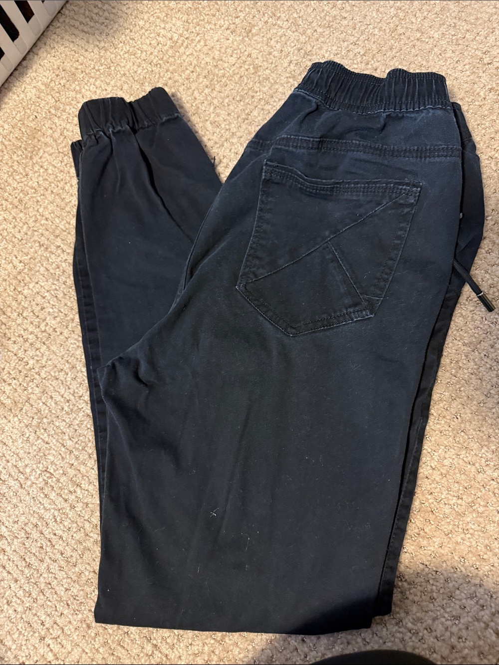 Kuwalla Black Elastic Waist Jogger Pants